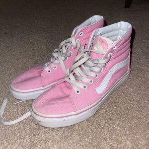 Pink high top vans